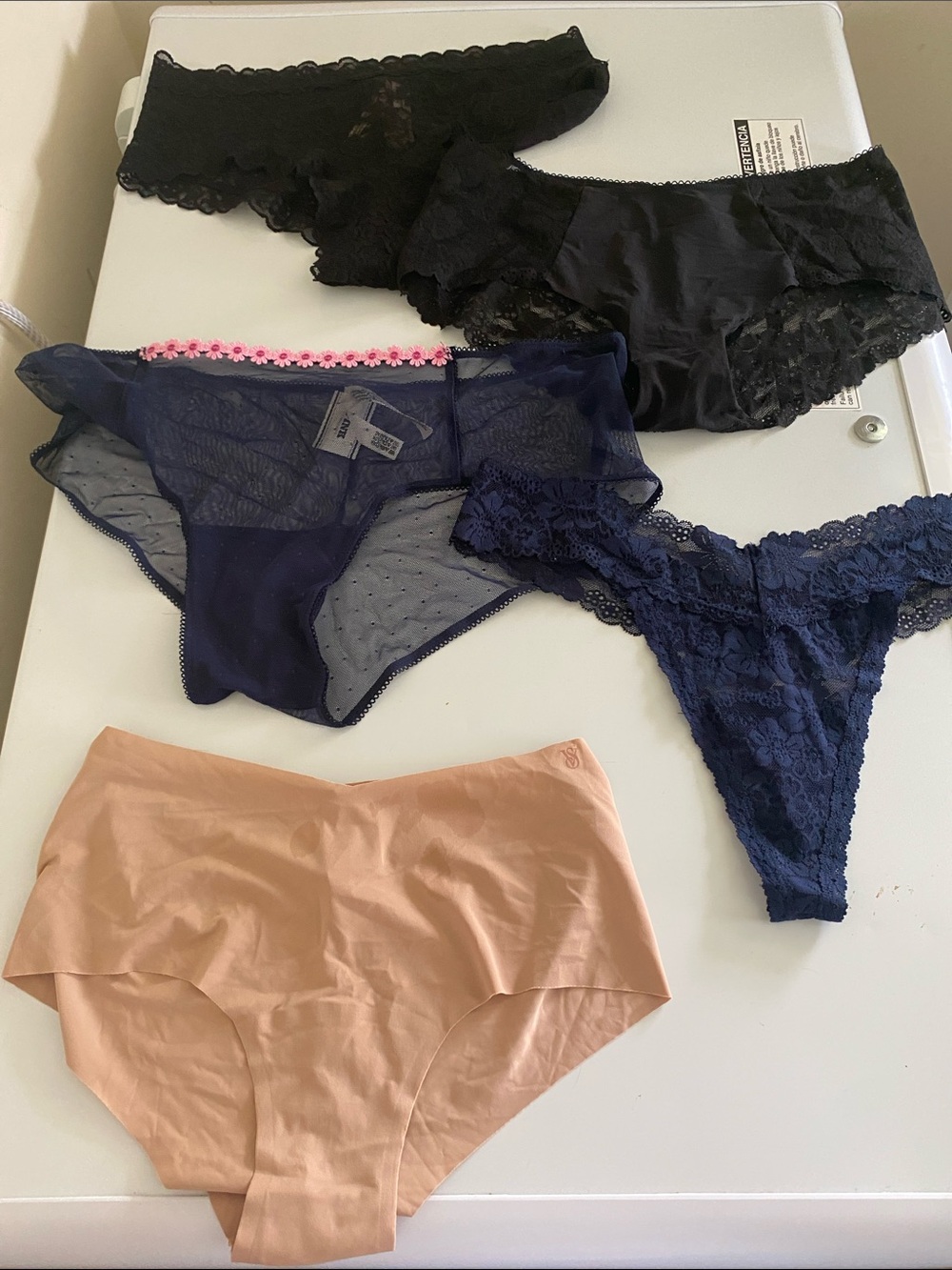 Victoria's Secret Panty Set — Black, Navy, Blush